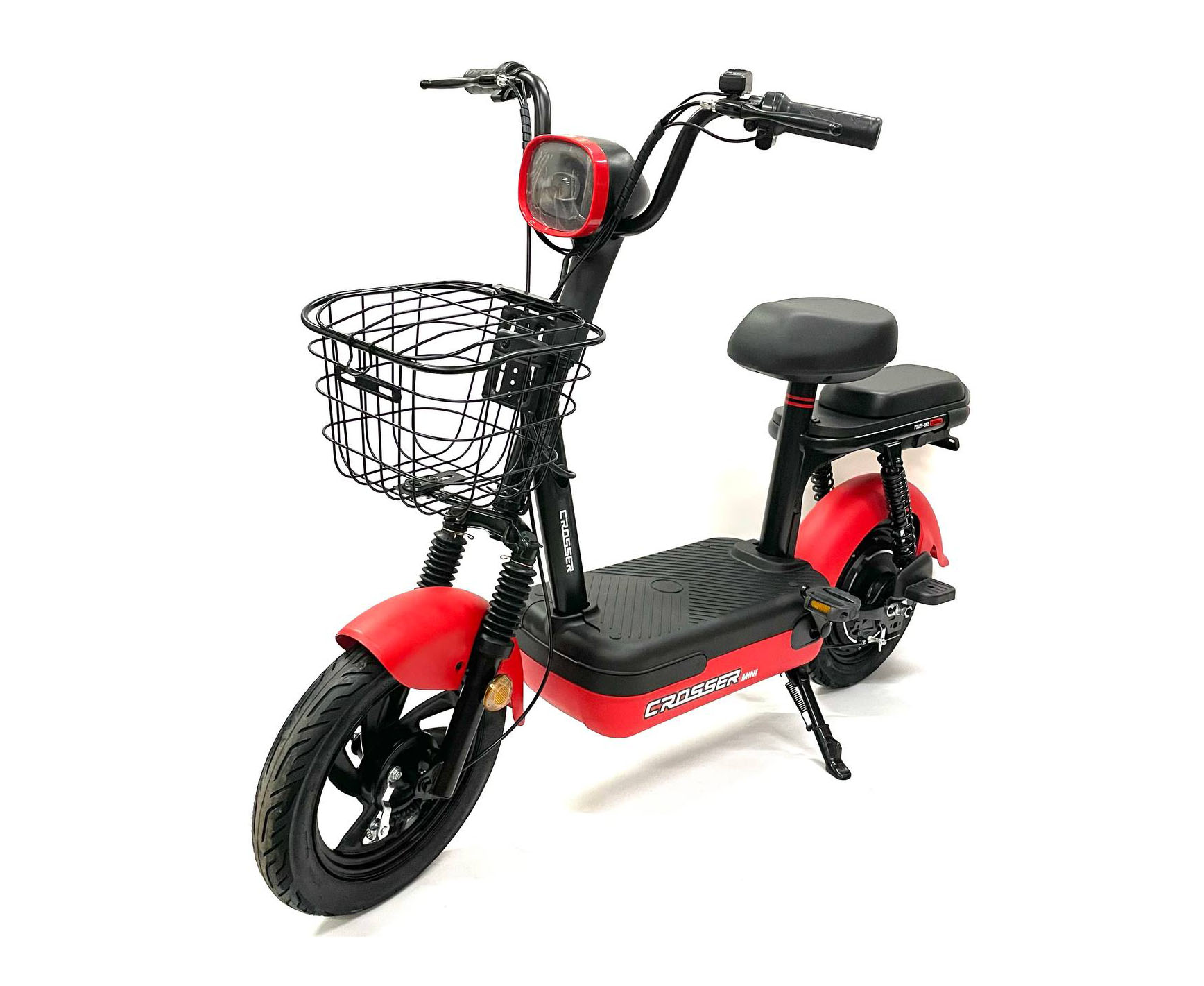 Электроскутер Двухместный Crosser Mini (500W, 48V,13Ah) Красный