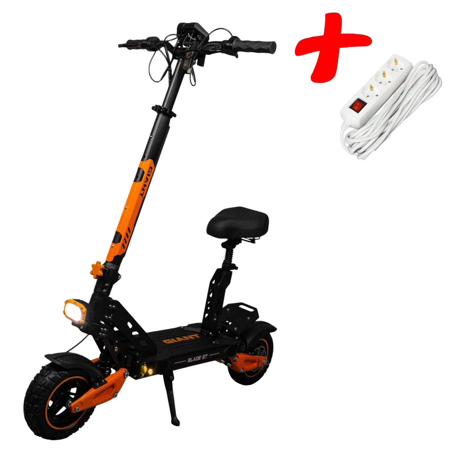Двумоторный Электросамокат с сиденьем GIANT Blade GT MAX PRO (2*1600W, 52V 26Ah)