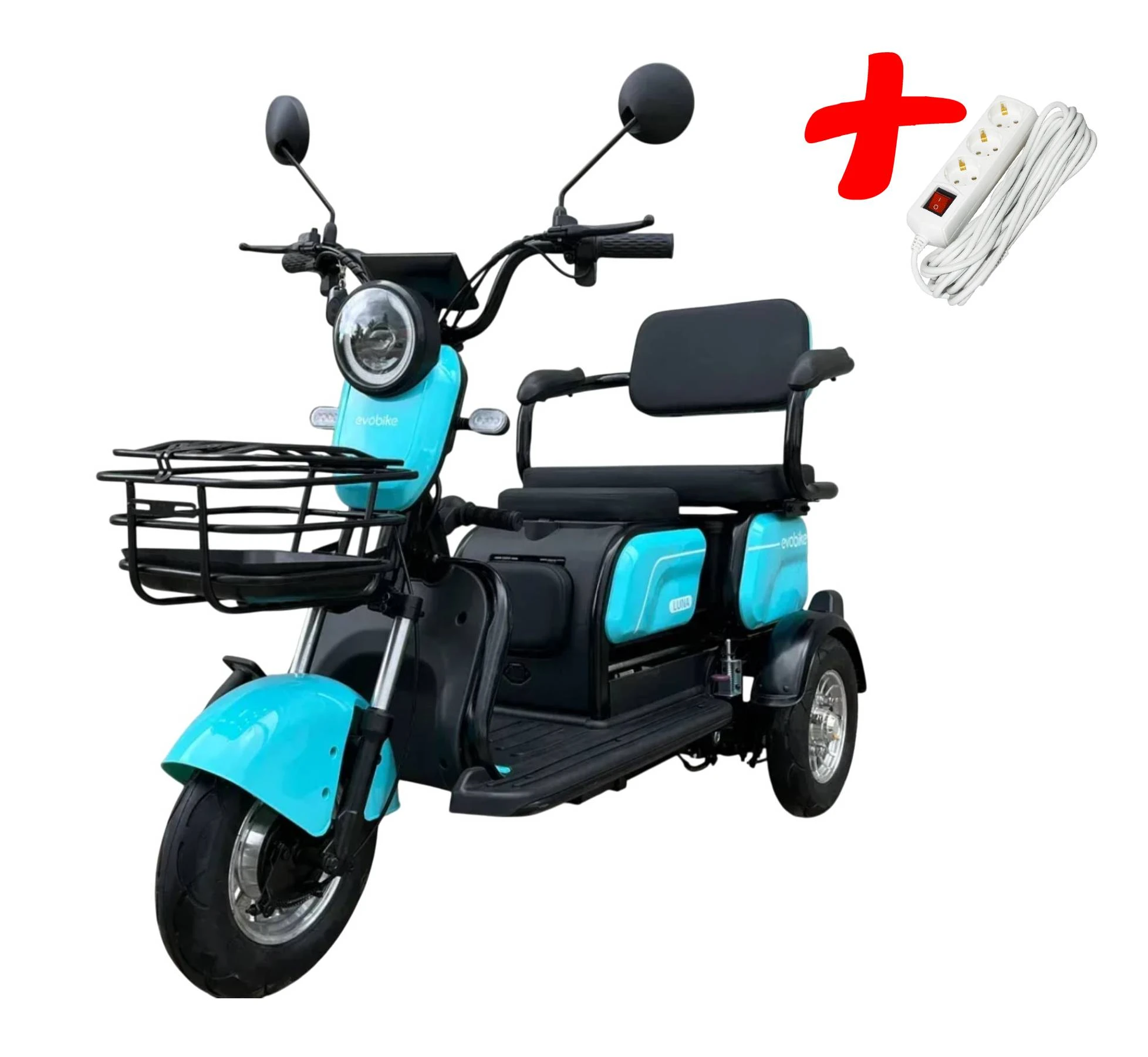 Электроскутер Трехколесный EVOBIKE Luna TRIO Бирюзовый