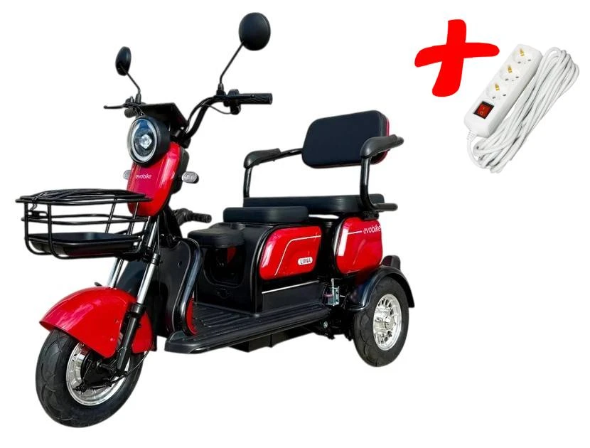 Электроскутер Трехколесный EVOBIKE Luna TRIO Красный